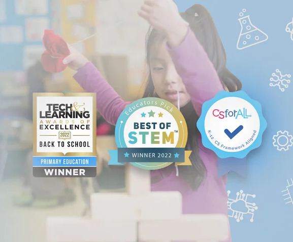 Awards, EIE is a winner of Tech & Learning Awards Excellence 2022, Best of STEM 2022, and CSforAll
